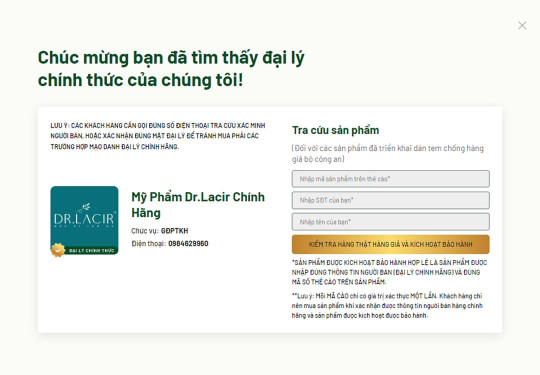 Tìm Kiếm Đại Lý Chính Hãng Dr.Lacir - Phạm Kim Group
